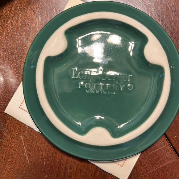 NIB Longaberger Ivy One Pint Salt Crock and Coaster Lid - Picture 2 of 8